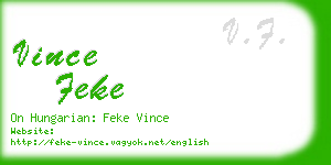 vince feke business card